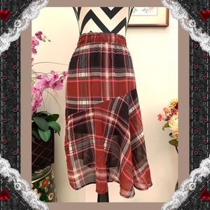 Vero  Moda Chiffon Plaid Skirt